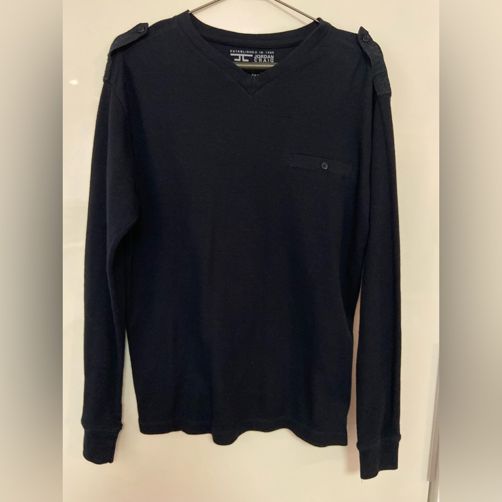 Jordan Craig Black V-Neck Sweater